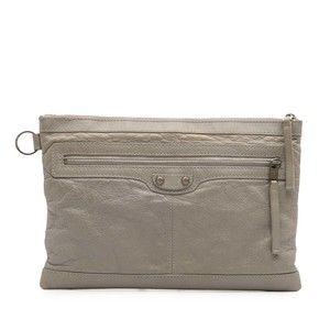 Pre-Loved Balenciaga Lambskin Motocross Classic Clip M Clutch